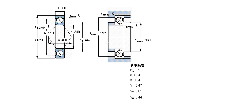 SKF 角接触球QJ1268MA/344524样本图片