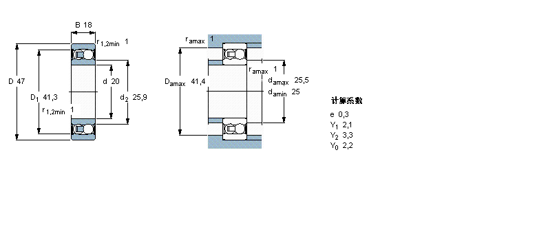 SKF 自调心球2204E-2RS1TN9样本图片