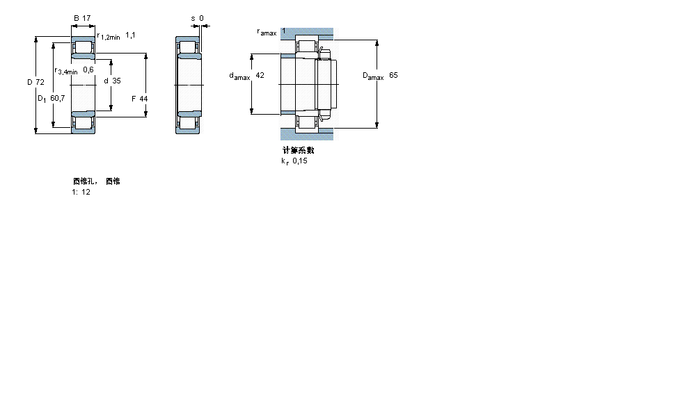SKF 圆柱滚子NU207ECKJ样本图片