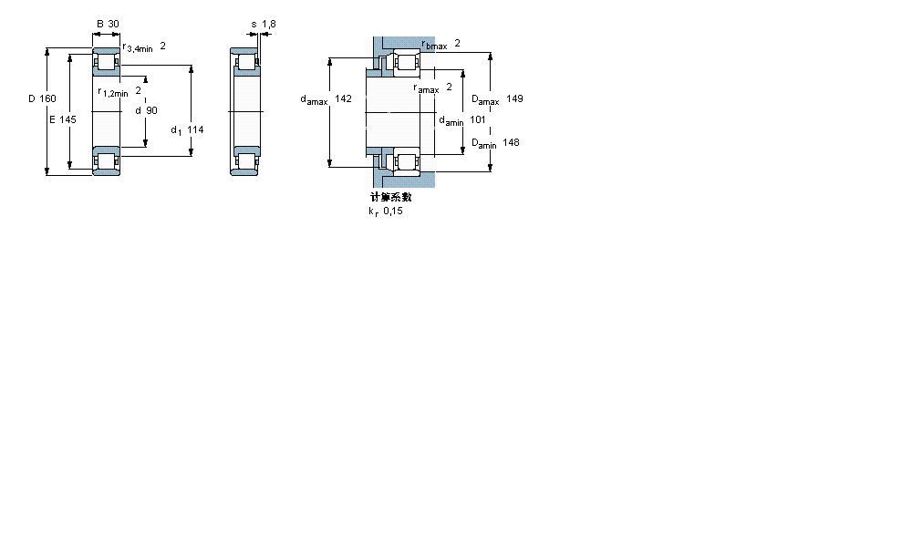 SKF 圆柱滚子N218ECP样本图片