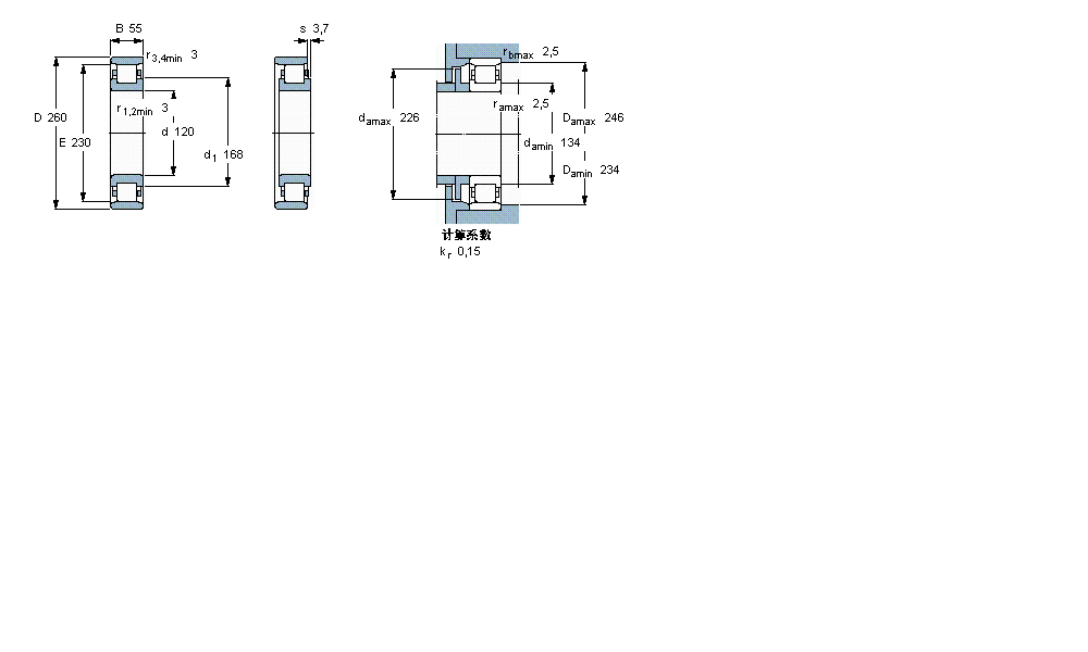 SKF 圆柱滚子N324ECP样本图片