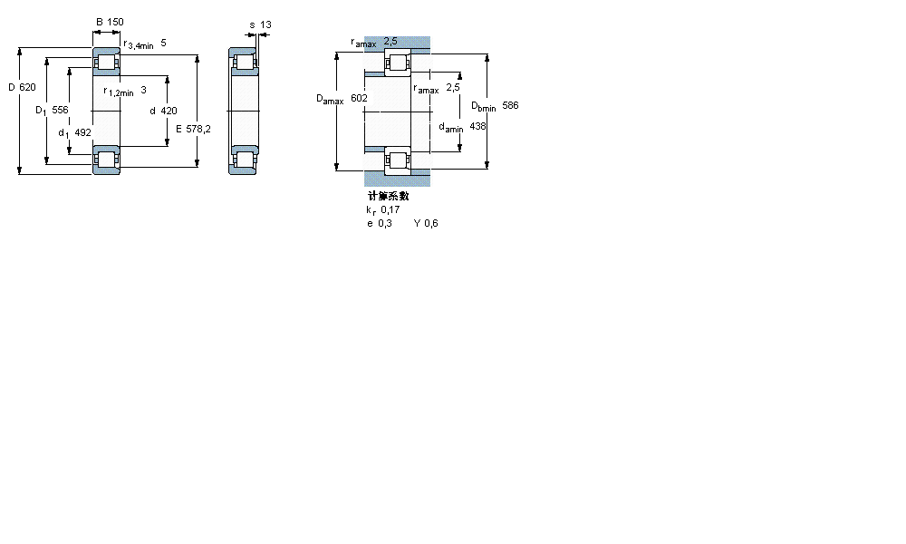 SKF 圆柱滚子NF3084ECMB样本图片