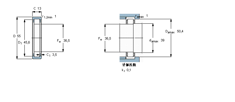 SKF 圆柱滚子RNU1006样本图片