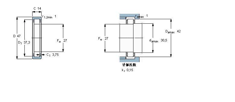 SKF 圆柱滚子RNU204样本图片