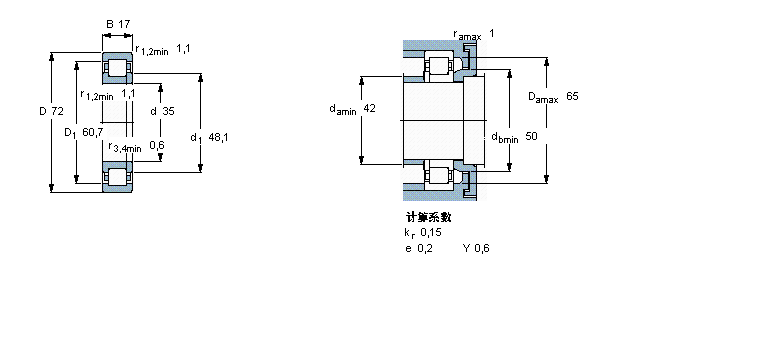 SKF 圆柱滚子NUP207ECP/W64样本图片