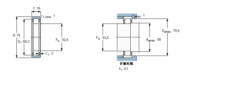 SKF 圆柱滚子RNU1009ECP样本图片