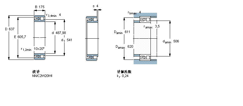 SKF 圆柱滚子BC2B326196/HA1样本图片