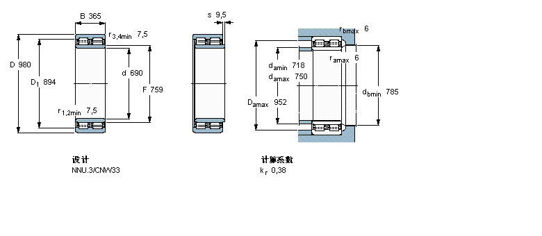 SKF 圆柱滚子BC2-8074/HA5样本图片