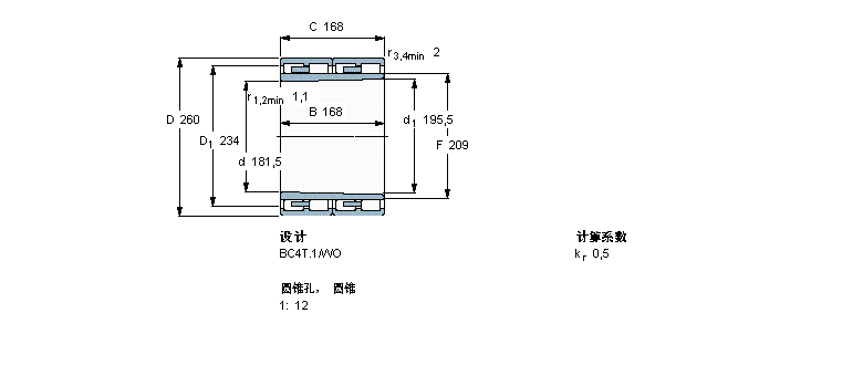 SKF 圆柱滚子314023A样本图片