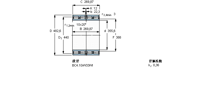SKF 圆柱滚子BC4-8022/HA1样本图片