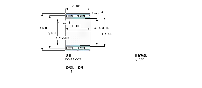 SKF 圆柱滚子314964样本图片