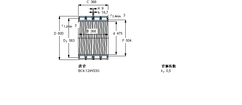 SKF 圆柱滚子BC4B326261/HA1样本图片