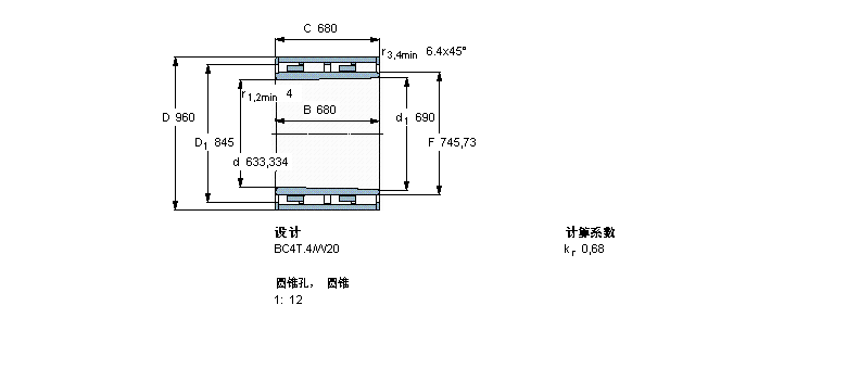 SKF 圆柱滚子BC4B457969样本图片