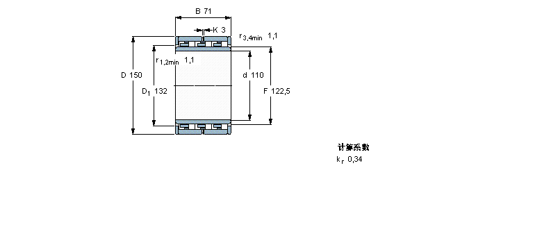 SKF 圆柱滚子NNU6922M样本图片