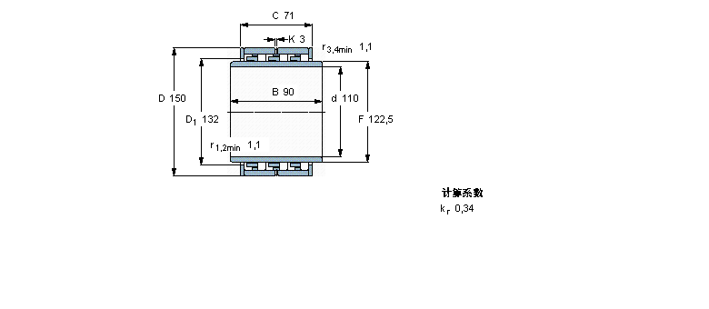 SKF 圆柱滚子315754样本图片