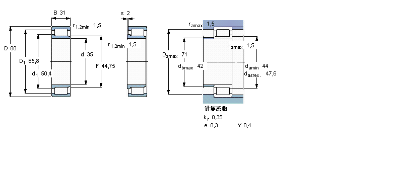 SKF 圆柱滚子NJG2307VH样本图片