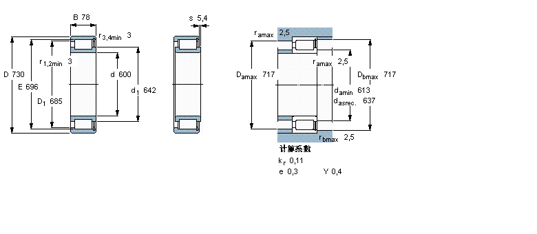 SKF 圆柱滚子NCF28/600V样本图片