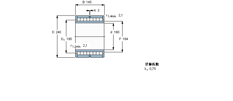 SKF 圆柱滚子NNU6032V样本图片
