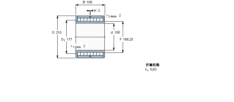 SKF 圆柱滚子NNU6930V样本图片