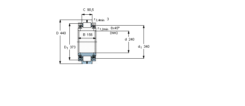 SKF 圆柱滚子319307C样本图片