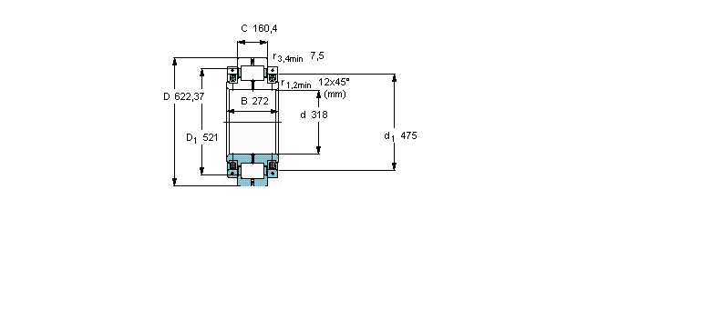 SKF 圆柱滚子BCSB322213CC样本图片
