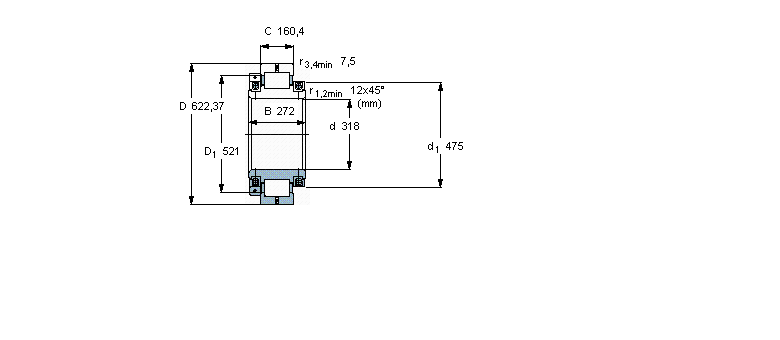 SKF 圆柱滚子BCSB322213CD样本图片