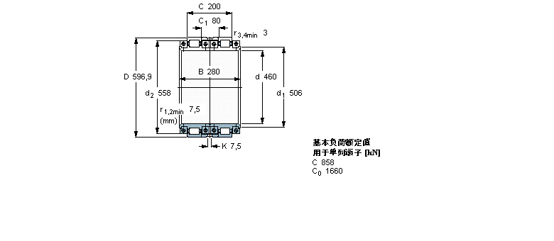 SKF 圆柱滚子BCRB322778样本图片