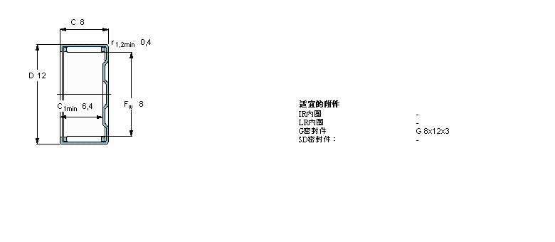 SKF 滚针BK0808样本图片