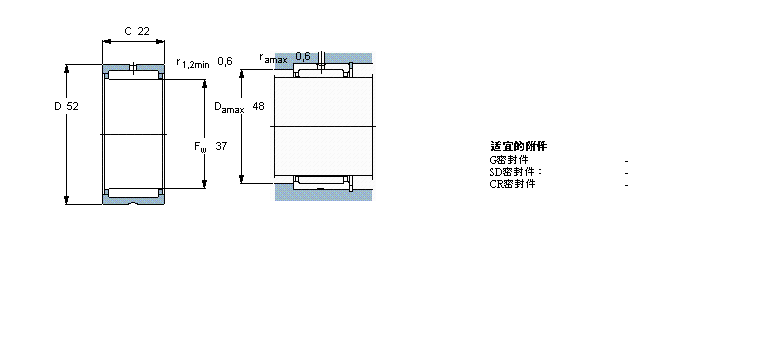 SKF 滚针NKS37样本图片