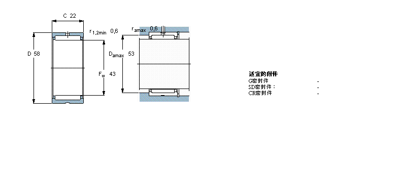 SKF 滚针NKS43样本图片