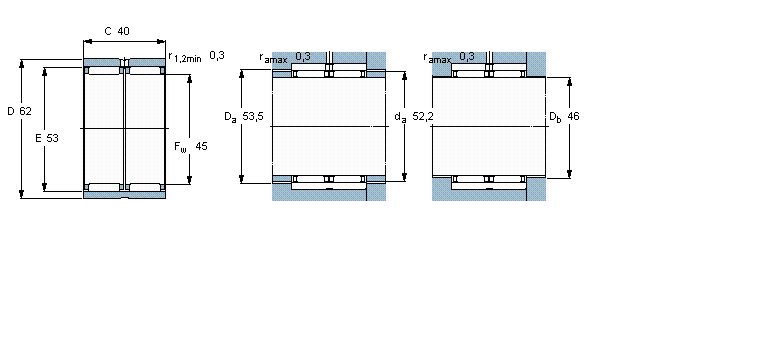 SKF 滚针RNAO45x62x40样本图片