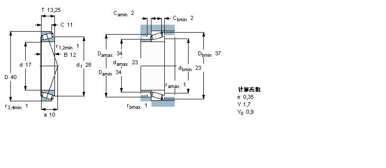 SKF 圆锥滚子30203J2样本图片