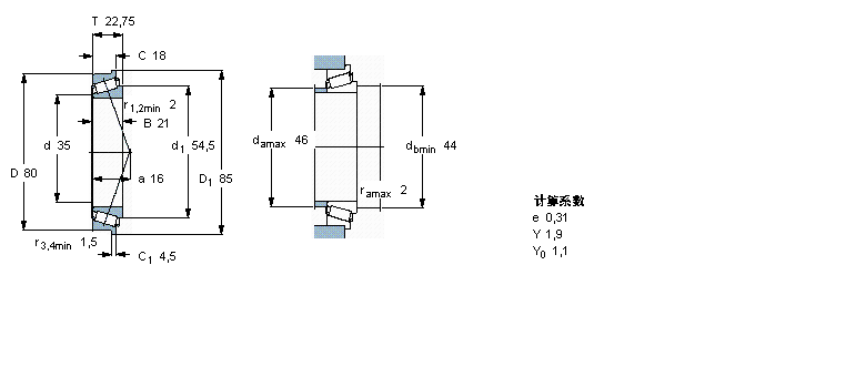 SKF 圆锥滚子30307RJ2/Q样本图片