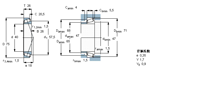 SKF 圆锥滚子33108/Q样本图片