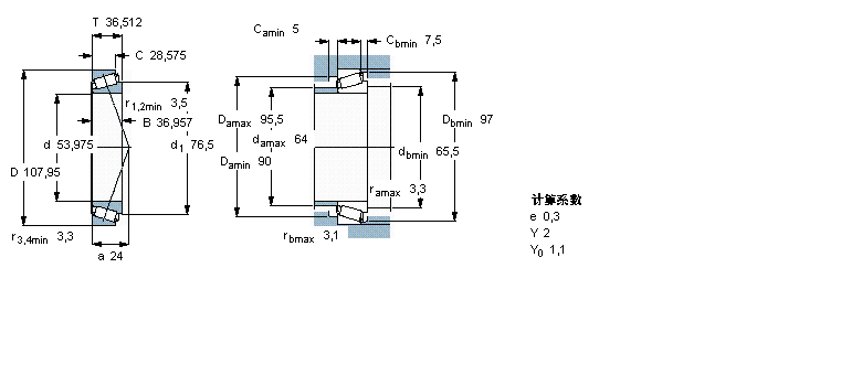 SKF 圆锥滚子539/532X样本图片