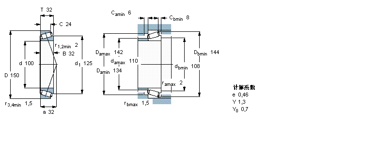 SKF 圆锥滚子32020X/Q样本图片