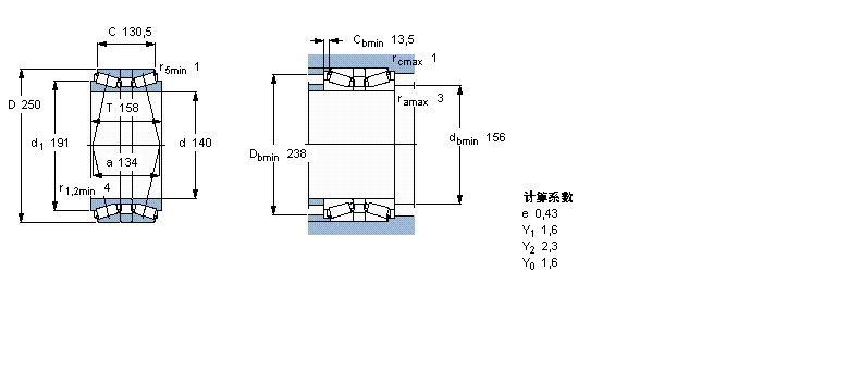 SKF 圆锥滚子32228T158J2/DB样本图片