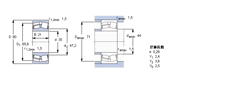 SKF 球面滚子21307CC样本图片