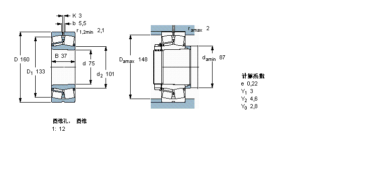 SKF 球面滚子21315EK样本图片