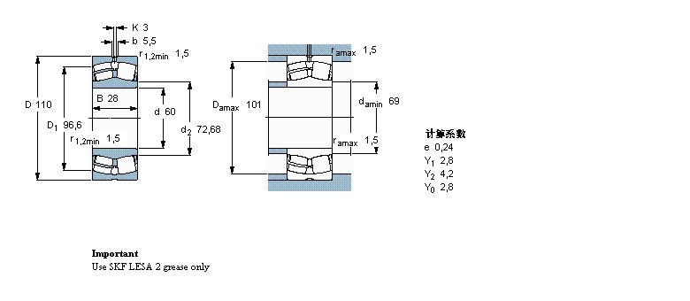 SKF 球面滚子E2.22212样本图片