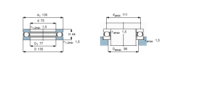 SKF 推力球51315样本图片
