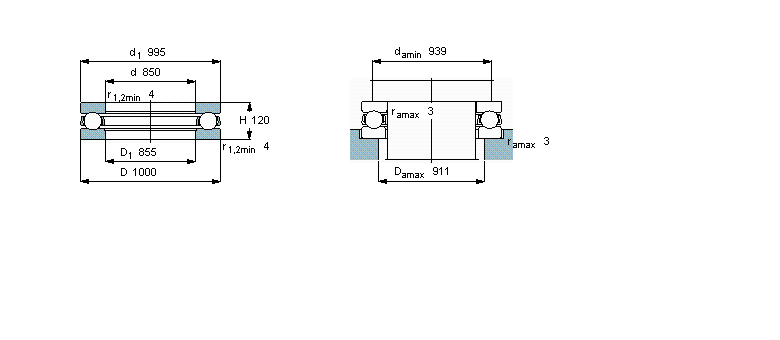 SKF 推力球511/850F样本图片