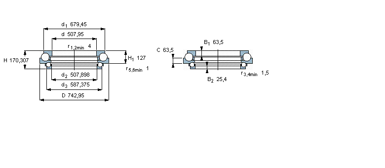 SKF 角接触推力球351830样本图片