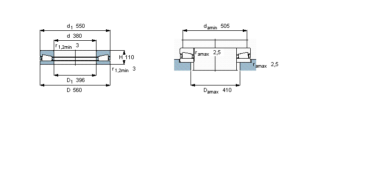SKF 圆锥滚子推力353164样本图片