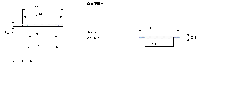 SKF 滚针推力AXK0515TN样本图片