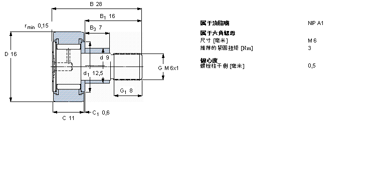 SKF 凸轮从动件KRE16PPA样本图片