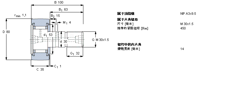 SKF 凸轮从动件KR80PPA样本图片