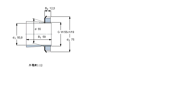SKF 用于英制轴的紧定套HE2311B样本图片
