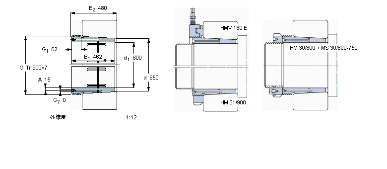 SKF 退卸套AOH31/850样本图片