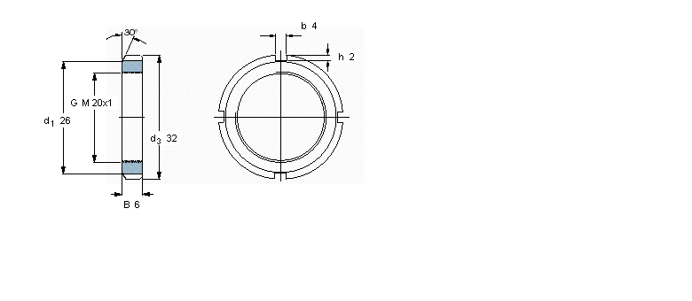 SKF 带锁定垫圈的KM(L)和HM锁定螺母KM4样本图片